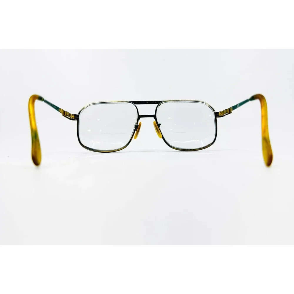 Titmus Eyeglasses Mens Gold Black PC250 TO Z87 Aviator Double Bridge 54-16